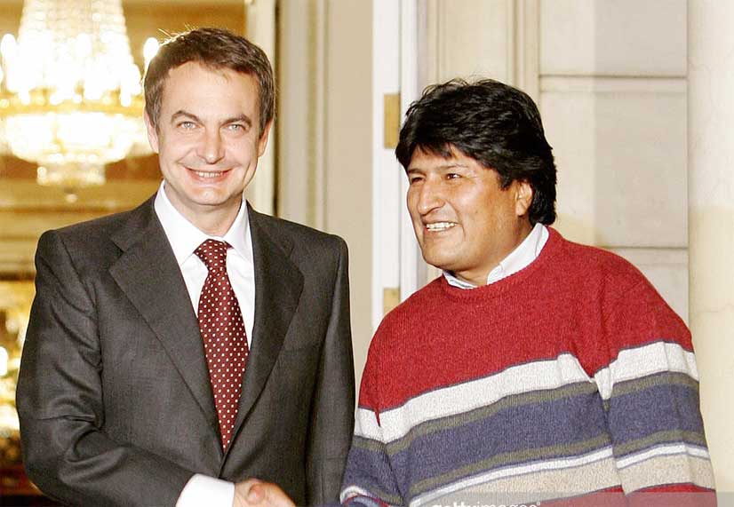 Zapatero y Morales