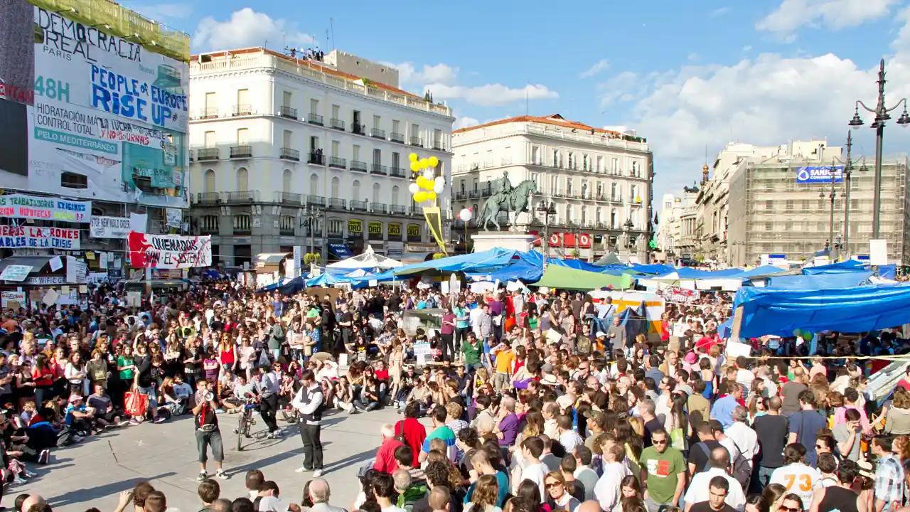 Los 'indignados' de la Puerta de Sol